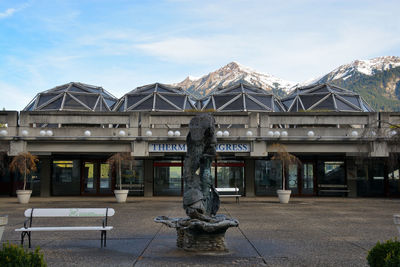 Exterior of old building against sky