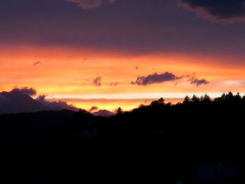 Scenic view of landscape against sky during sunset