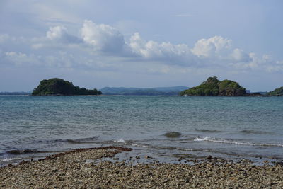 Scenic view of sea against sky