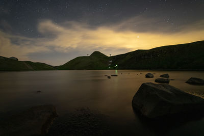 Landscape of the northern apennines italy, scaffaiolo lake