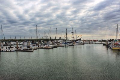 Boats in harbor