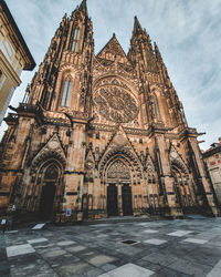 Low angle view of historical building against sky