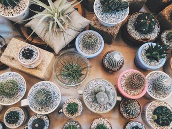 Full frame shot of objects on table