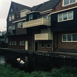 View of building by the lake