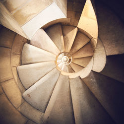 Close-up of spiral staircase