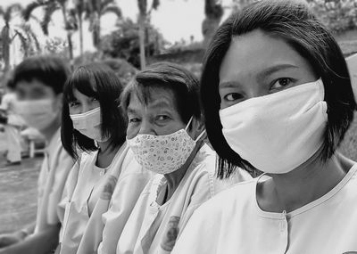 Portrait of asian people outdoors