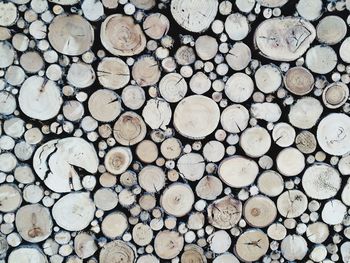 Full frame shot of logs