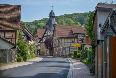 Street amidst buildings in town