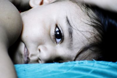 Close-up portrait of cute girl