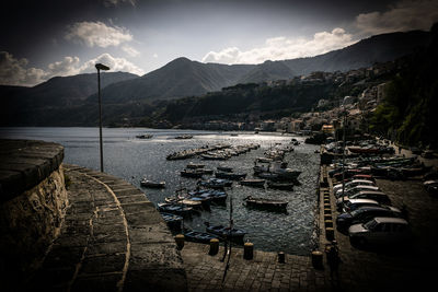 Panoramic view of lake against sky