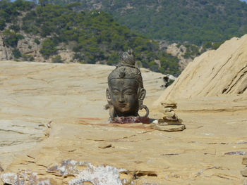 Sculpture on rock