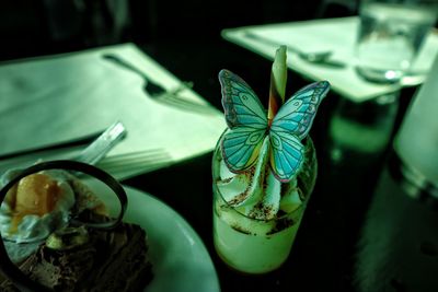 Close-up of food on table