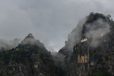 Panoramic view of mountains against sky