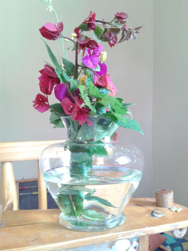 indoors, vase, flower, table, freshness, glass - material, fragility, transparent, flower arrangement, home interior, still life, drinking glass, decoration, close-up, petal, glass, potted plant, flower pot, window sill, drink