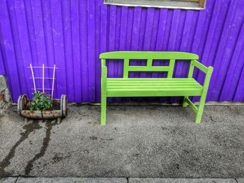 Deck chairs on grass