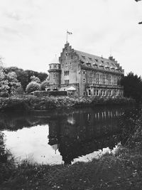 Reflection of building on water