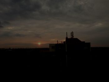 Scenic view of dramatic sky at sunset