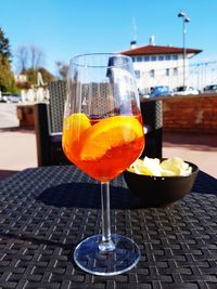 Close-up of drink on table