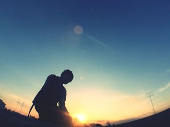 Low angle view of sky at sunset