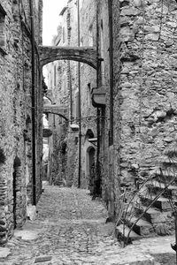 Narrow alley amidst buildings