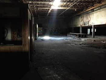 Interior of abandoned building