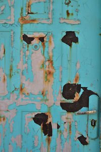 Full frame shot of old weathered door