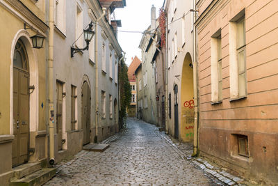 Colorful buildings at the medieval old town in tallinn