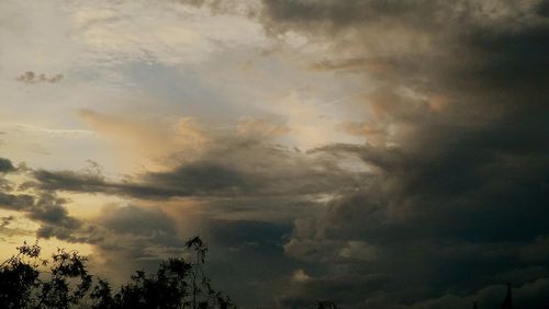 Low angle view of storm clouds in sky