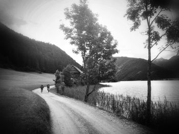 Road leading towards mountains