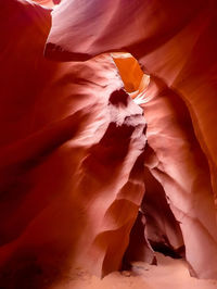 Low angle view of rock formation in cave