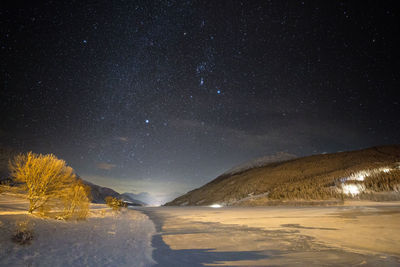 Scenic view of star field against star field