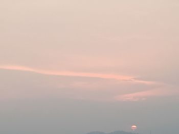 Low angle view of sky during sunset