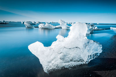 The beautiful jokulsarlon glaciar lagoon
