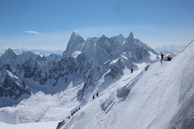 Scenic view of mont blanc against sky