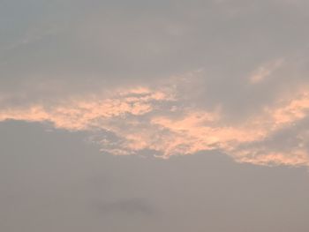 Low angle view of sky during sunset