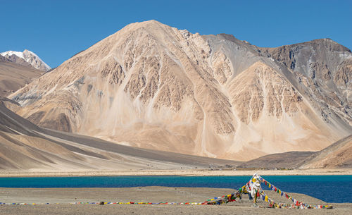 Scenic view of mountain range against sky