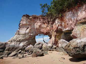 View of rock formations