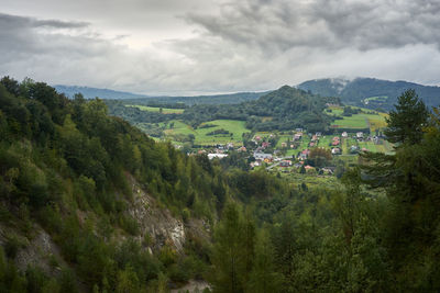 Scenic view of townscape against sky