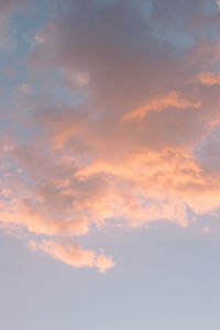 Low angle view of sky during sunset