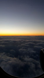 Scenic view of cloudscape against sky during sunset