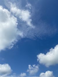 Low angle view of clouds in sky