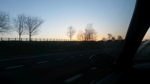 Railroad track at sunset