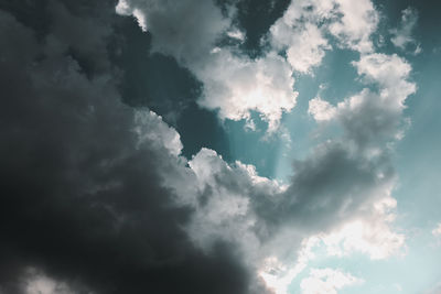 Low angle view of clouds in sky