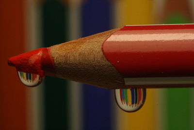 Close up of red pipe