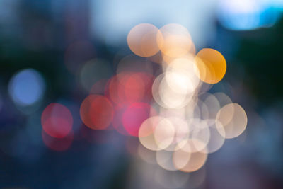 Defocused image of lights