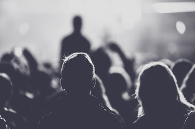 People enjoying at music concert