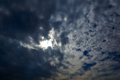 Low angle view of clouds in sky