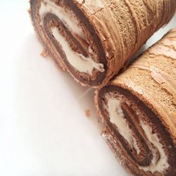 High angle view of bread on plate