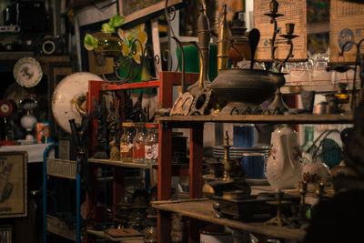 View of market stall