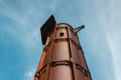 Low angle view of old building against sky